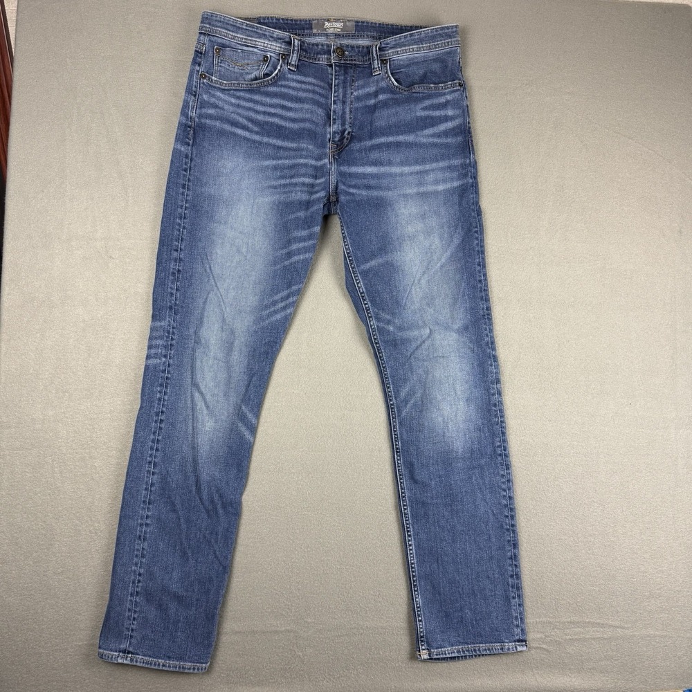 Revtown Sharp Jeans‎ Decade Denim Slim Fit Straight Black Stretch Men's 36x32*
